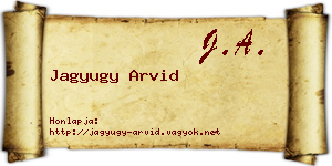 Jagyugy Arvid névjegykártya